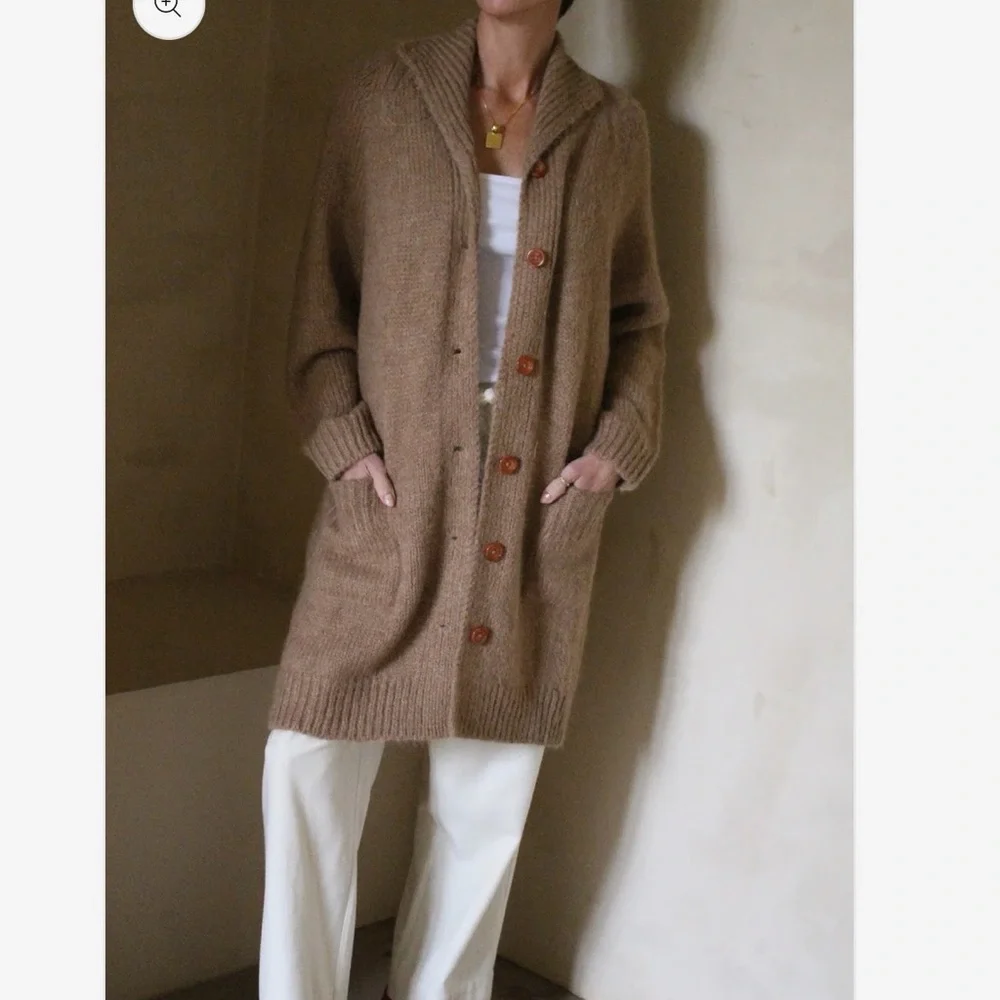 Na Nin Martie Knitted Suri Alpaca Sweater Coat - Picture 4 of 8